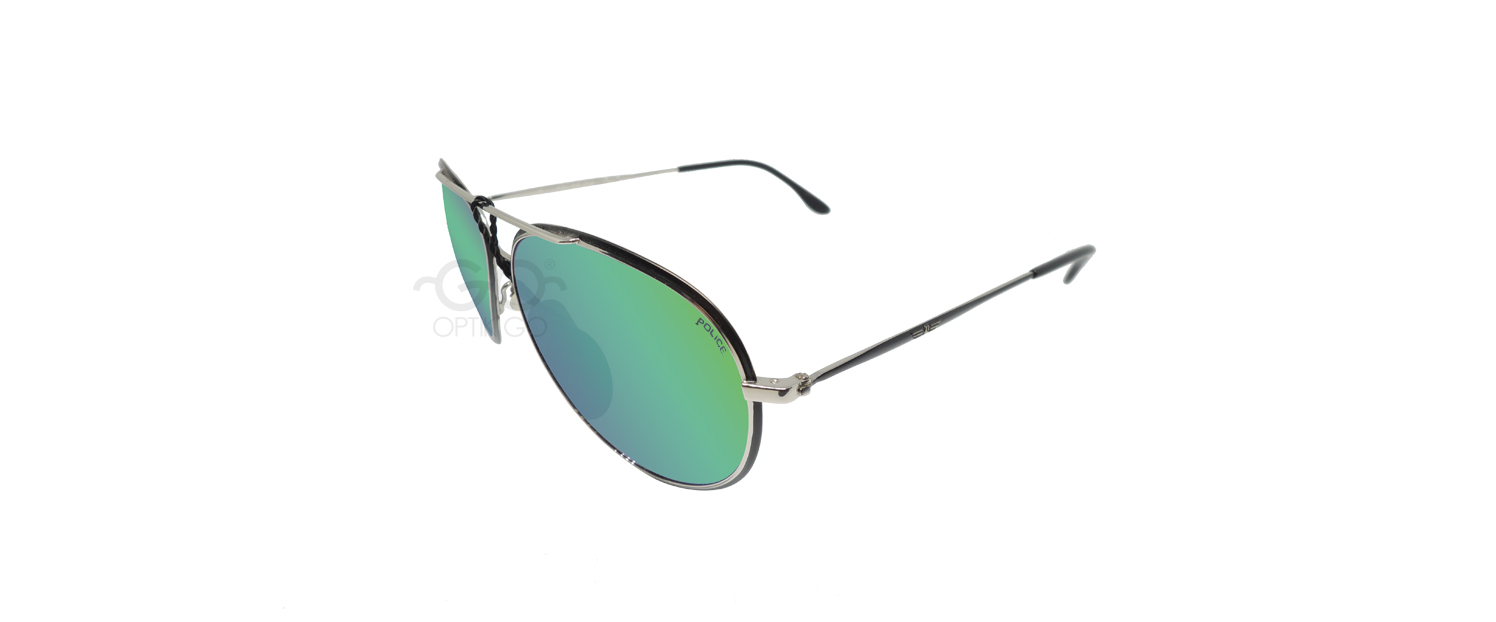 Police Sunglasses 8299M /  K076 Silver Green